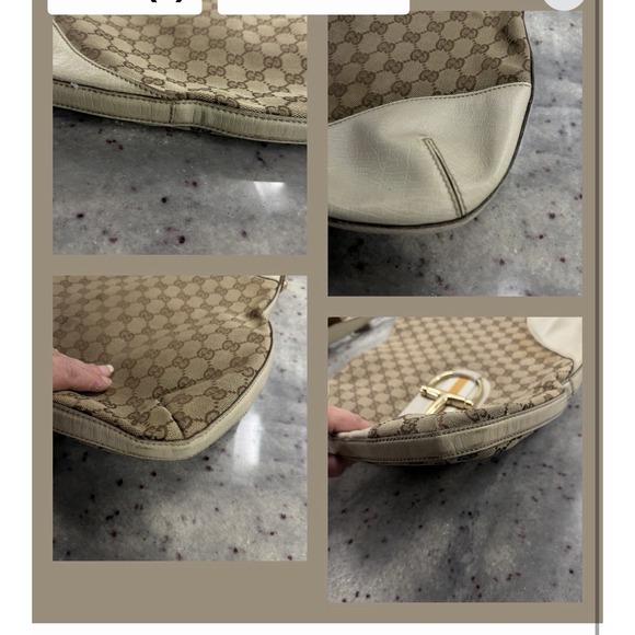 GUCCI Horsebit Beige Ivory Gold Hardware GG Canvas 137386 Shoulder Bag Ladies - Picture 11 of 11
